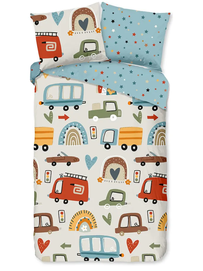 Bettwäsche-Set "Move" in Beige/ Bunt