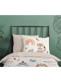 Bettwäsche-Set ''Remi'' in Beige/ Bunt