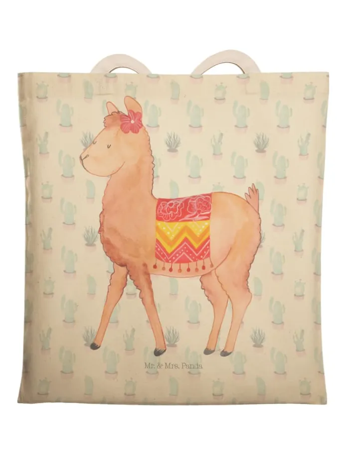 Beuteltasche Alpaka Stolz ohne Spruch in Kaktus Grün