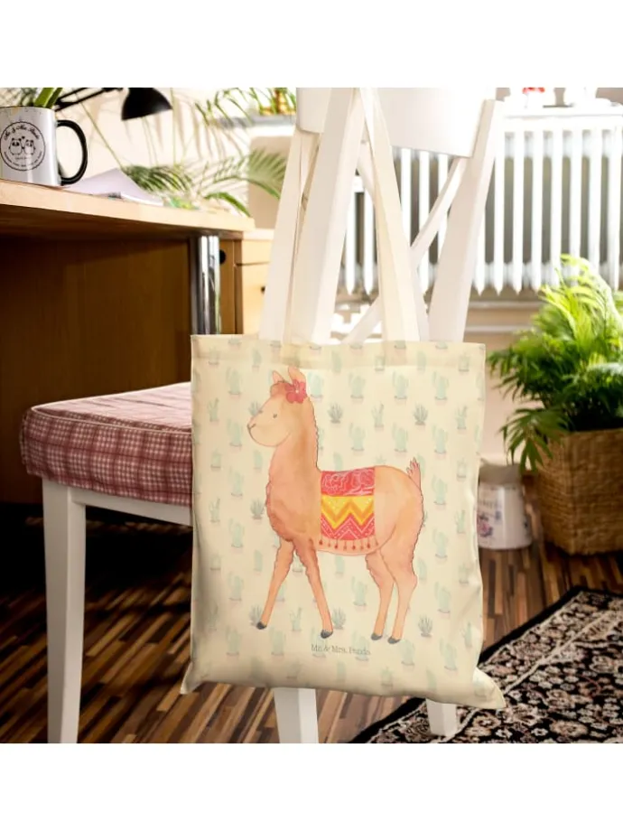 Beuteltasche Alpaka Stolz ohne Spruch in Kaktus Grün