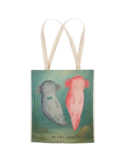 Beuteltasche Axolotl Liebe Design ohne Spruch in Weiß