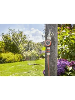 Bewässerungsuhr in Grau/ Orange