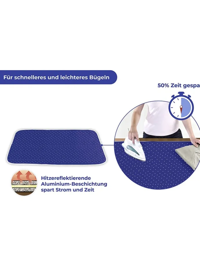 Bügeldecke "Maximex" in Dunkelblau - (L)130 x (B)65 cm