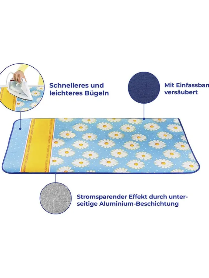 Bügeldecke "Maximex" in Hellblau - (L)100 x (B)65 cm