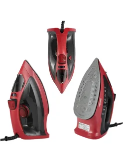 Bügeleisen in Rot/ Schwarz