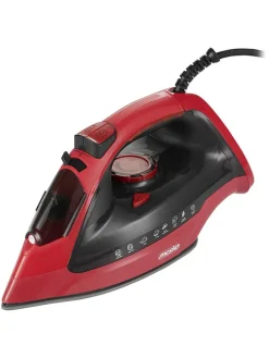 Bügeleisen in Rot/ Schwarz