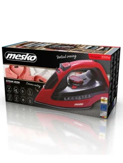 Bügeleisen in Rot/ Schwarz