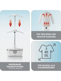 Bügler für Hemden & Blusen in Weiß/Silber