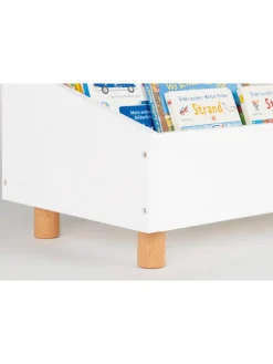 Bilderbuchregal "Ando" in Weiß - (B)50 x (H)26 x (T)32 cm