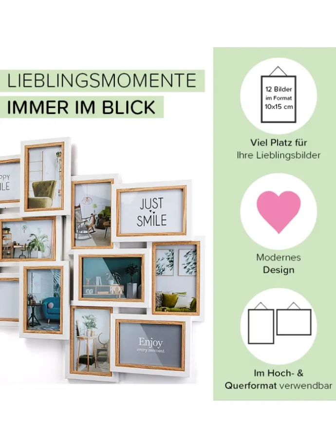 Bilderrahmen Collage BIG in Weiß