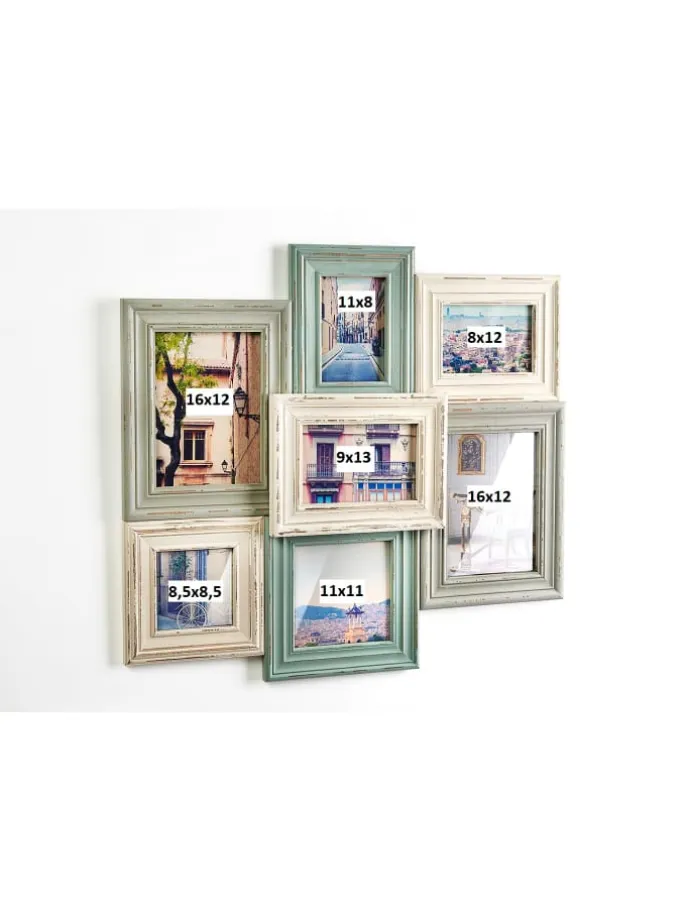 Bilderrahmen Collage PASTELL7 in Grün