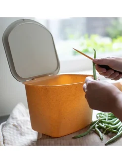 Bio-Abfall-Behälter "Bibo" in Hellbraun - (H)16 cm