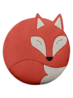 Bio-Körnerkissen für Bauch und Rücken "Fuchs Luca" in Rot - (B)25 x (H)25 cm