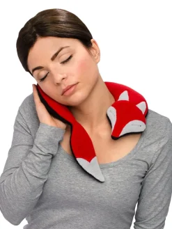 Bio-Körnerkissen "Fuchs Noah" in Rot - (L)50 x (B)4 x (H)10 cm