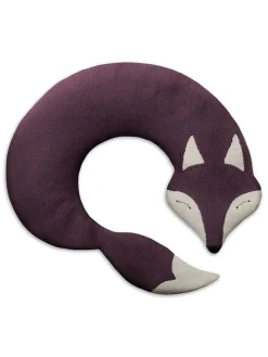 Bio-Körnerkissen "Fuchs Noah" in Lila - (L)50 x (B)4 x (H)10 cm