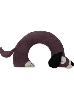 Bio-Körnerkissen "Hund Bobby" in Lila - (L)40 x (B)4 x (H)10 cm
