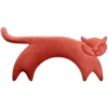 Bio-Körnerkissen "Katze Clara" in Rot - (L)47 x (B)4 x (H)10 cm