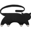 Bio-Körnerkissen "Katze Coco" in Schwarz - (L)40 x (B)4 x (H)14 cm