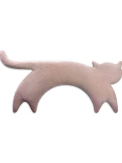 Bio-Körnerkissen "Katze Minina" in Rosa - (L)47 x (B)4 x (H)10 cm