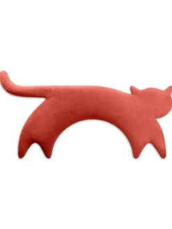 Bio-Körnerkissen "Katze Minina" in Rot - (L)47 x (B)4 x (H)10 cm
