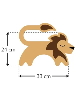 Bio-Wärmekissen "Löwe Juri" in Hellbraun - (B)33 x (H)24 cm