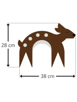 Bio-Wärmekissen "Rehkitz Flora" in Hellbraun - (L)40 x (B)4 x (H)10 cm