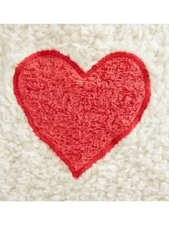 Bio-Wärmflasche, mit rotem Herz, Made in Germany, 1,8 L Größe ca. 37 cm