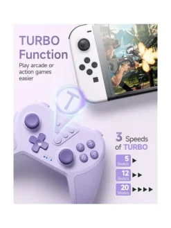 Bluetooth Controller, Switch Controller mit 6-Axis Motion in Lila