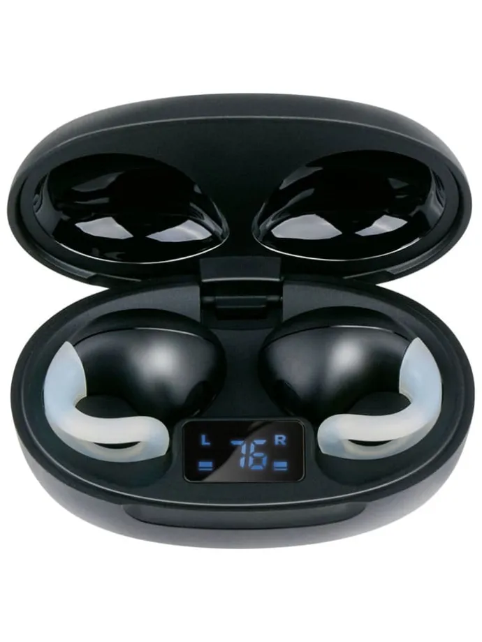 Bluetooth-Clip-on-Kopfhörer in Schwarz