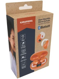 Bluetooth-Clip-on-Kopfhörer in Orange