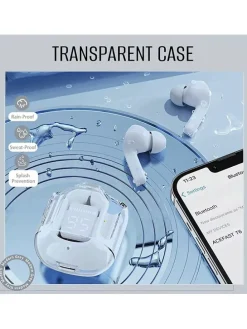 Bluetooth-In-Ear-Kopfhörer in Hellblau