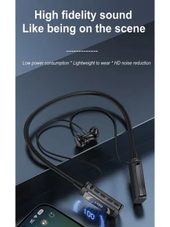 Bluetooth-Kopfhörer mit Nackenbügel in Schwarz