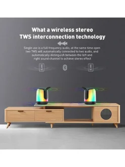 Bluetooth-Lautsprecher mit Farbwechsel in Schwarz