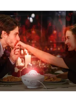 Bluetooth-Lautsprecher mit LED-Leuchte in Weiß - (H)12,5 x Ø 17 cm