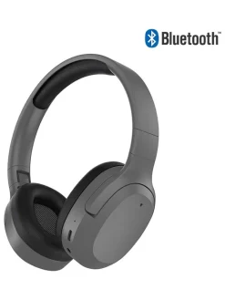 Bluetooth-On-Ear-Kopfhörer in Grau