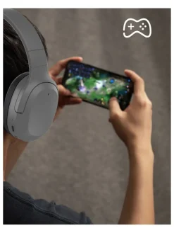 Bluetooth-On-Ear-Kopfhörer in Grau