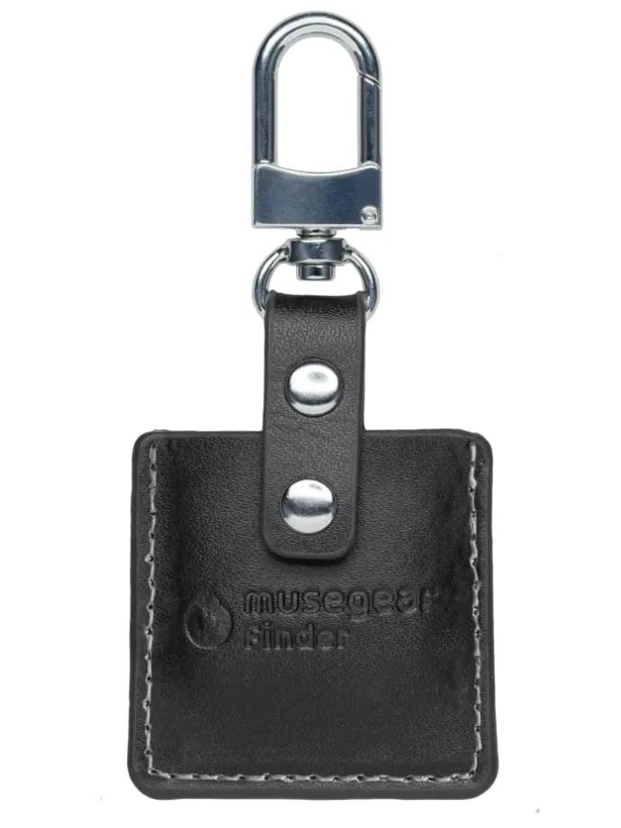 Bluetooth-Schlüsselfinder "Finder 2" in schwarzer Ledertasche
