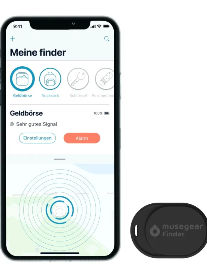 Bluetooth-Schlüsselfinder "Finder mini" in schwarz