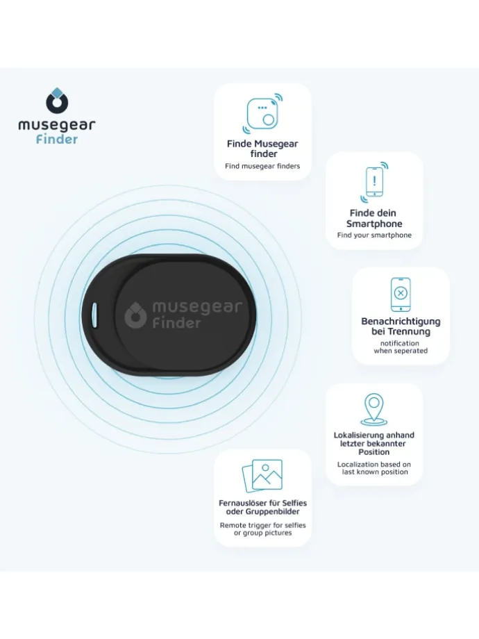 Bluetooth-Schlüsselfinder "Finder mini" in schwarz