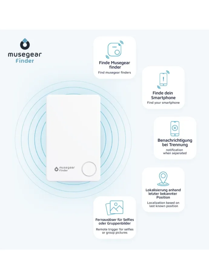 Bluetooth-Schlüsselfinder "Finder flat" in weiß