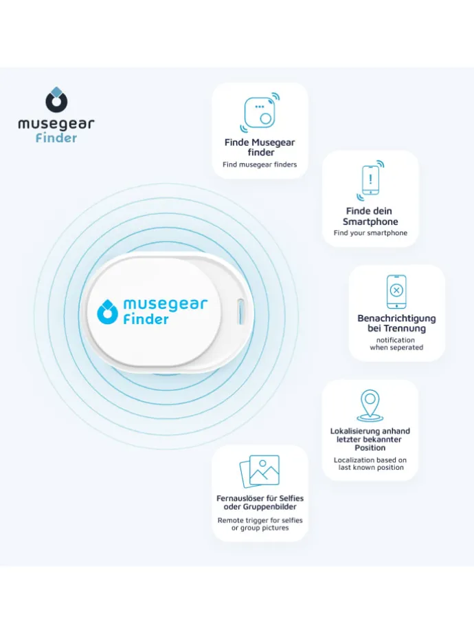 Bluetooth-Schlüsselfinder "Finder mini" in weiß