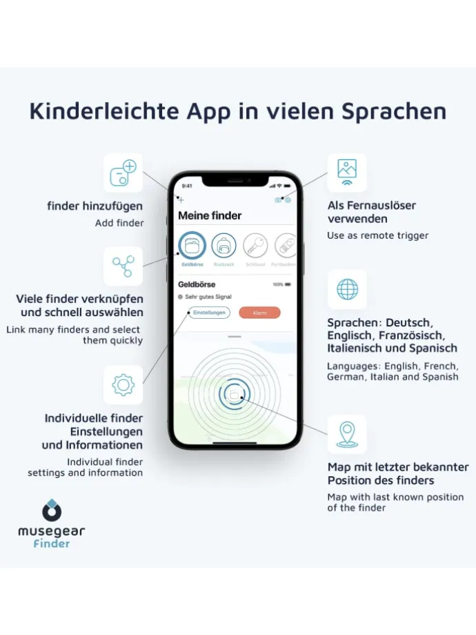 Bluetooth-Schlüsselfinder "Finder mini" in weiß
