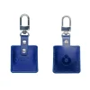 Bluetooth-Schlüsselfinder "Finder 2" in marineblauer Ledertasche