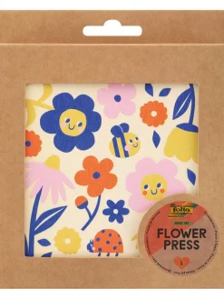 Blumenpresse in Natur/ Bunt