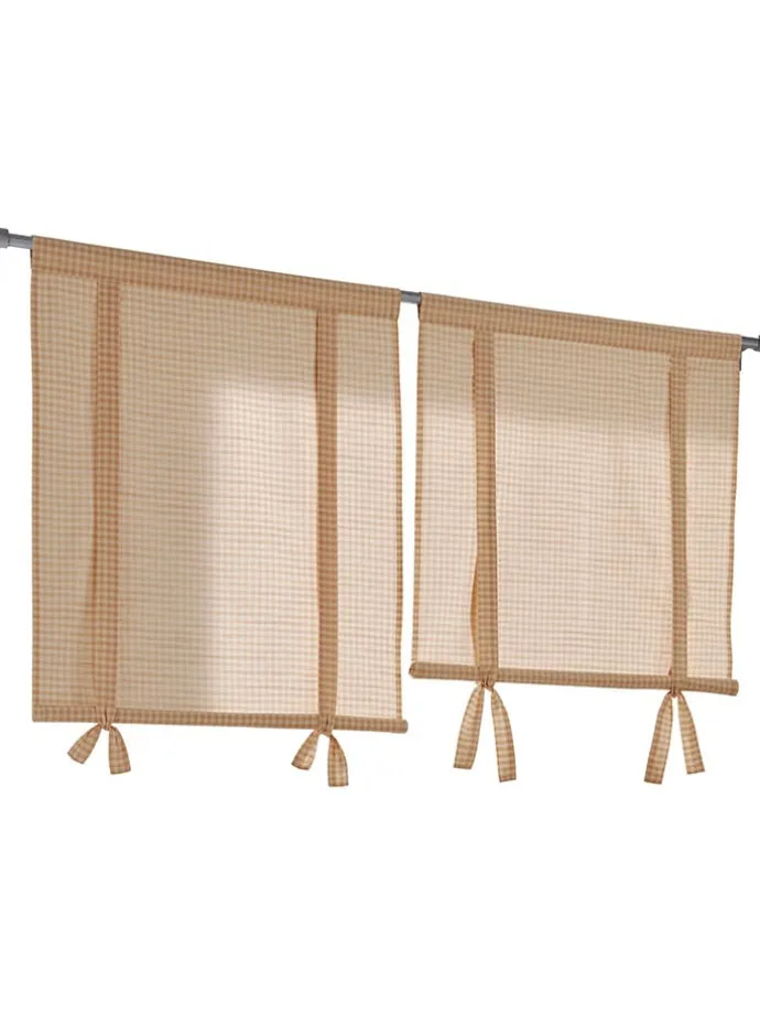 Bändchenrollo in Beige