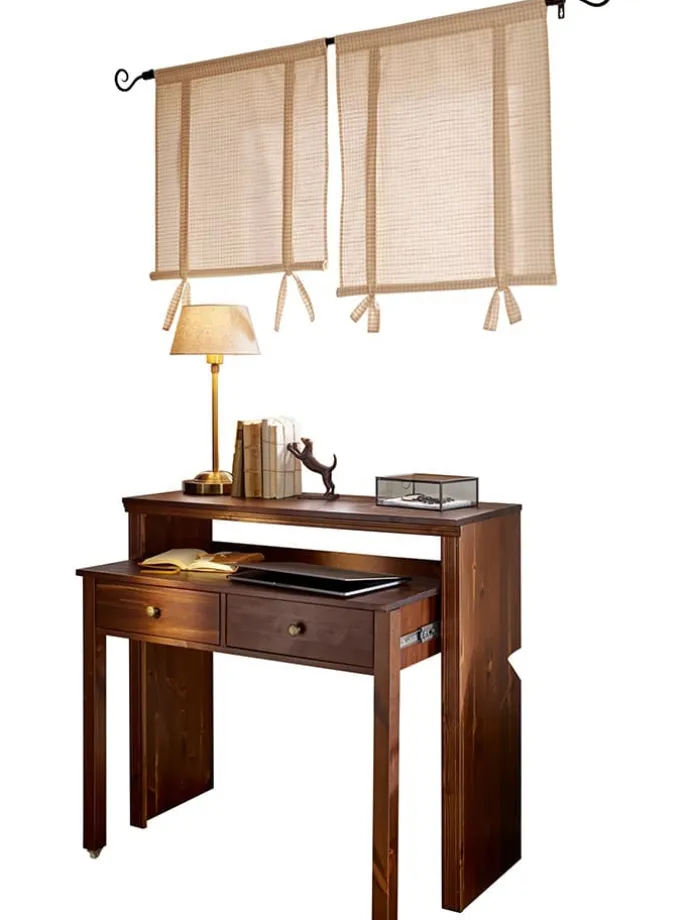 Bändchenrollo in Beige