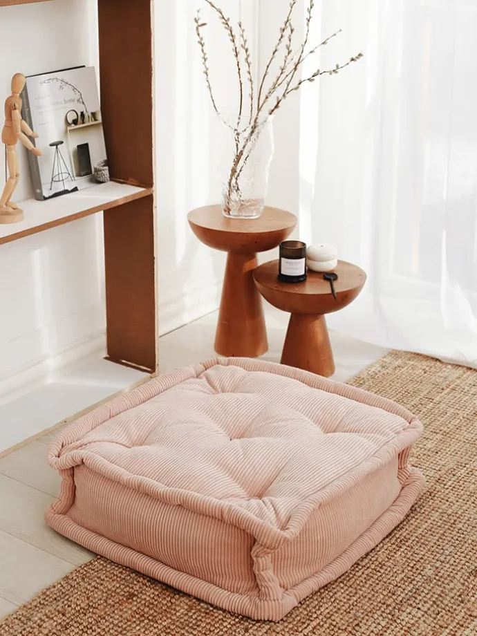 Bodenkissen "Biskuvi" in Rosa - (B)55 x (H)16 x (T)55 cm