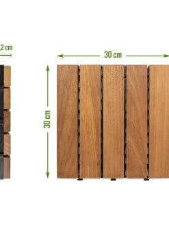 Bodenplatte in Natur - (L)30 x (B)30 cm