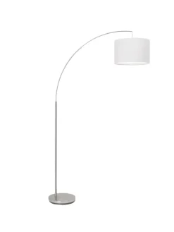 Bogenstandleuchte 1,8m Clarie ⌀ 36 cm in eisen/weiß