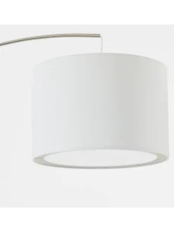 Bogenstandleuchte 1,8m Clarie ⌀ 36 cm in eisen/weiß